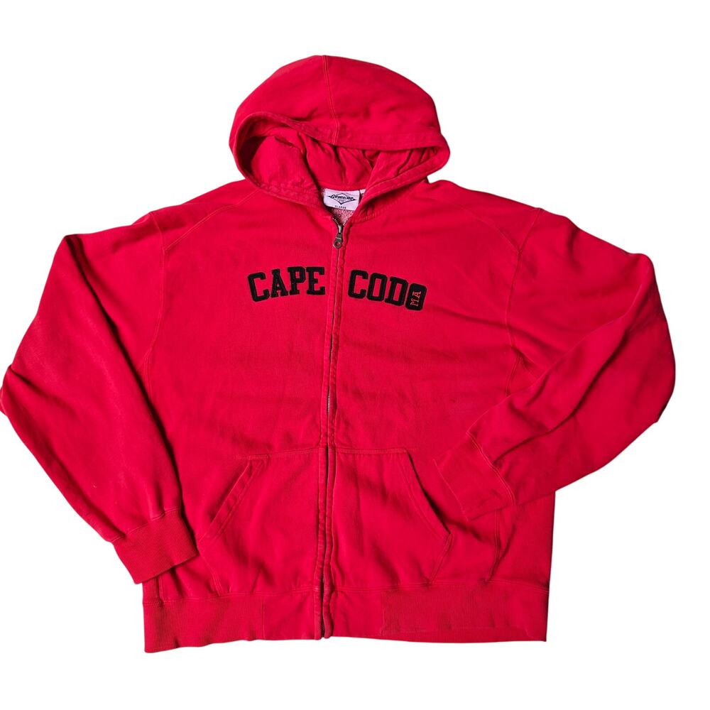 Cape Cod MA Red Zip Up Hoodie Sweatshirt XL Unisex Casual Graphic Tourist